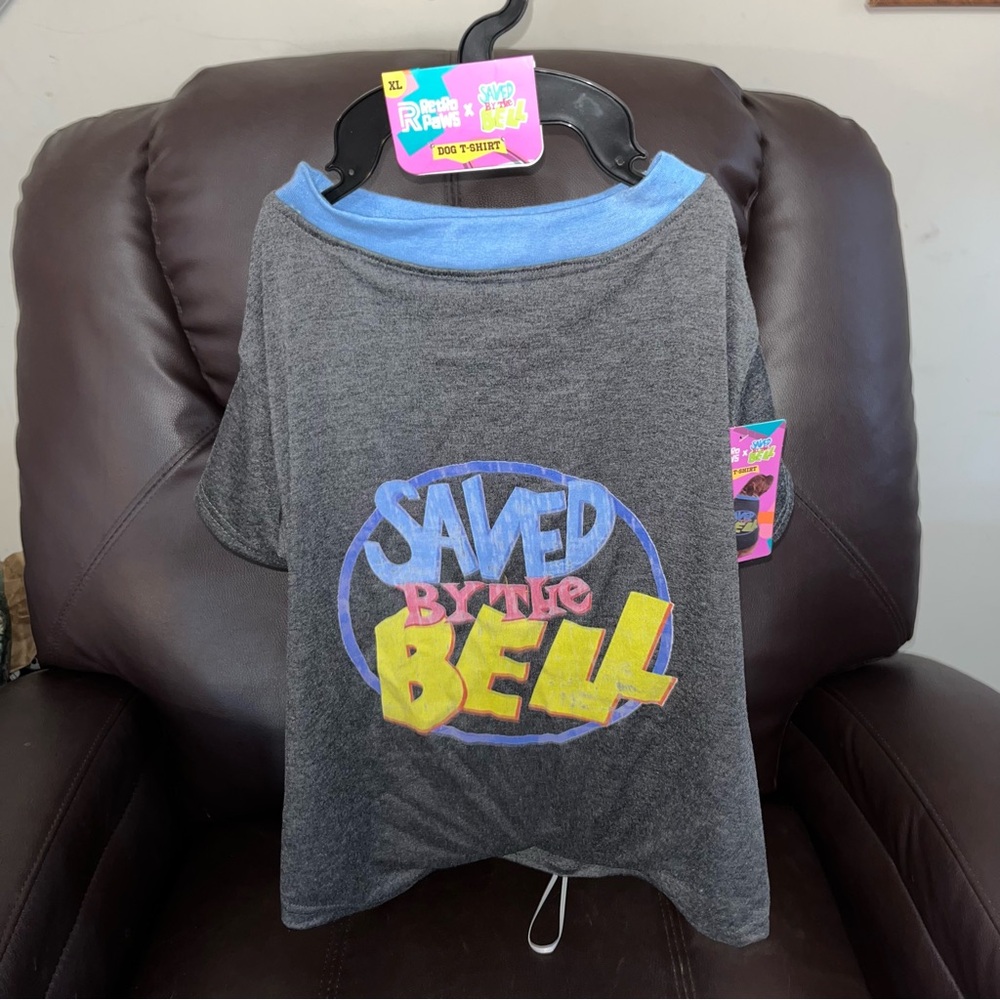 NWT Retro Paws Saved By The Bell Dog T Shirt Size XL RARE HTF Soft Dog Clothes